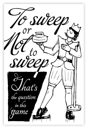 Curling ansichtkaart postcard